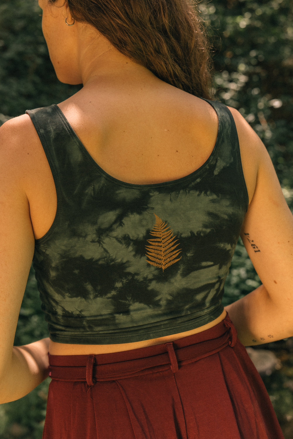Woodland Fern Gather Top